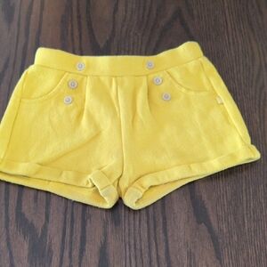 Bright Yellow Knit Shorts
